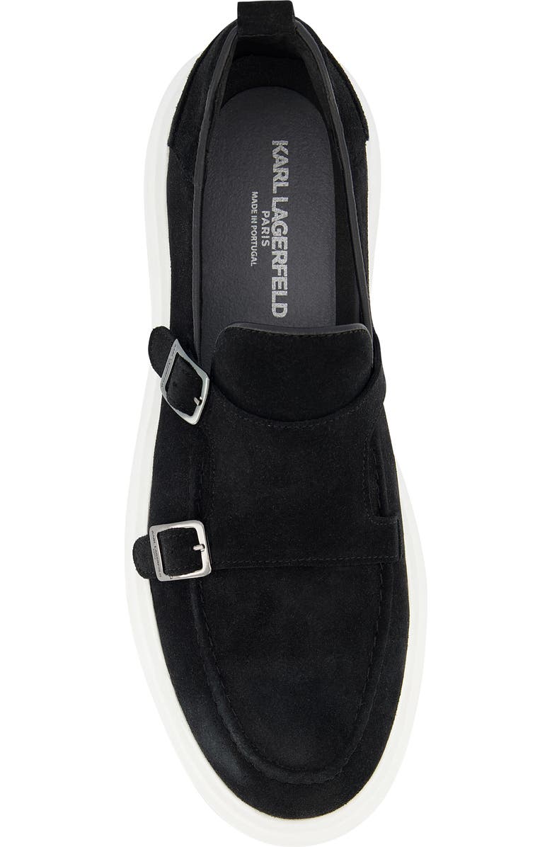 KARL LAGERFELD PARIS Double Monk Sneaker, Alternate, color, Black