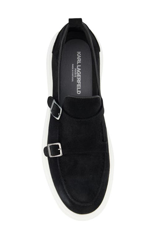 Karl Lagerfeld Paris Double Monk Sneaker In Black