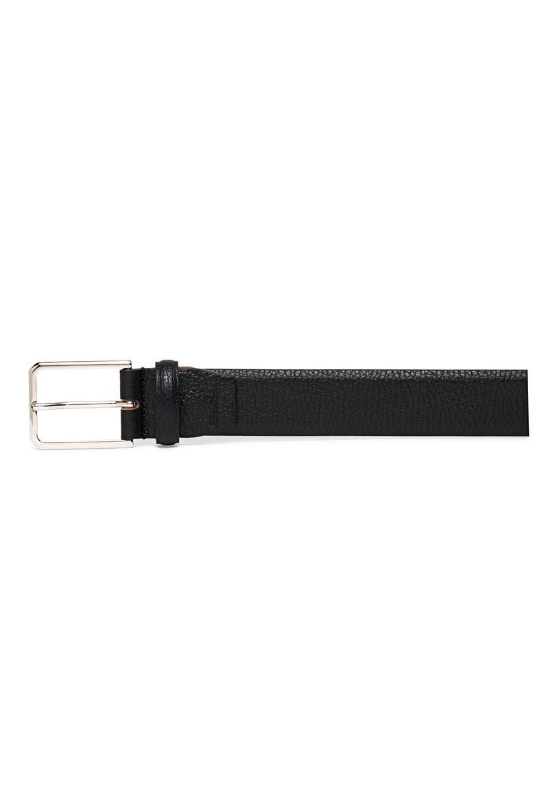 Leather Belt, Alternate, color, BLACK