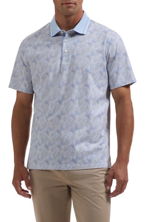 Vidal OoohCotton® Palm Print Polo