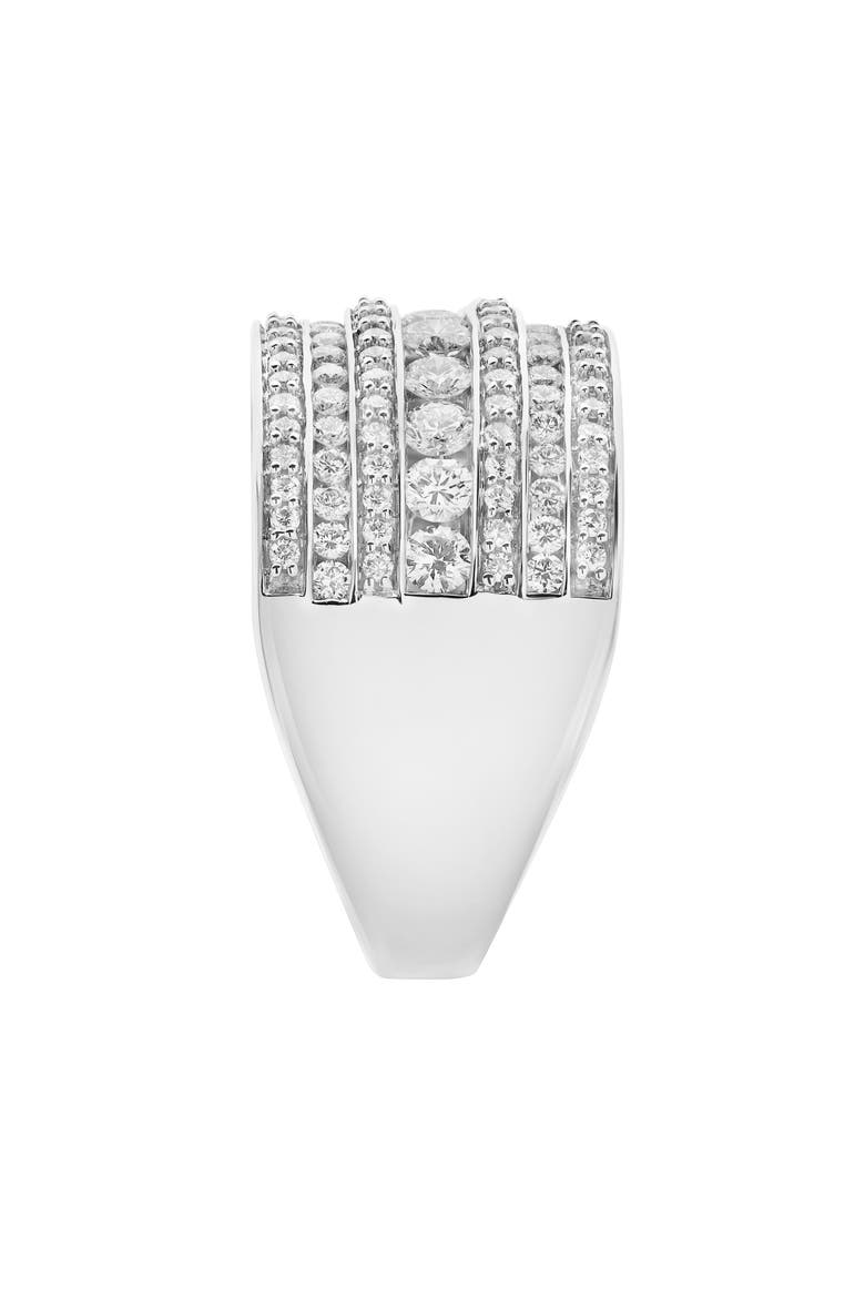 Vero 14K Gold Round Diamond Studded Dome Ring - 1.34cts, Alternate, color, 14K White Gold