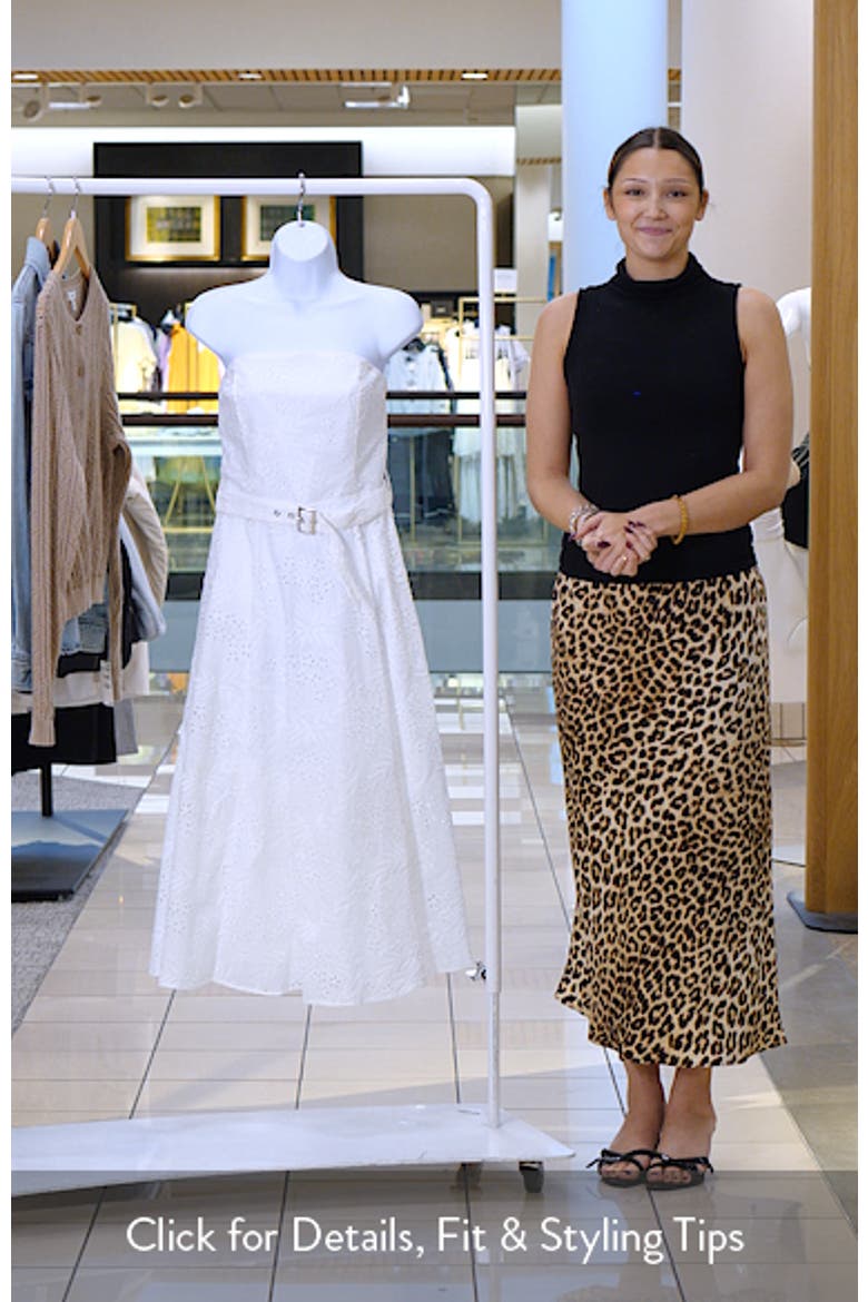 Strapless Cotton Eyelet Dress video