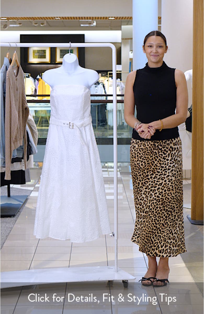 Strapless Cotton Eyelet Dress, sales video thumbnail