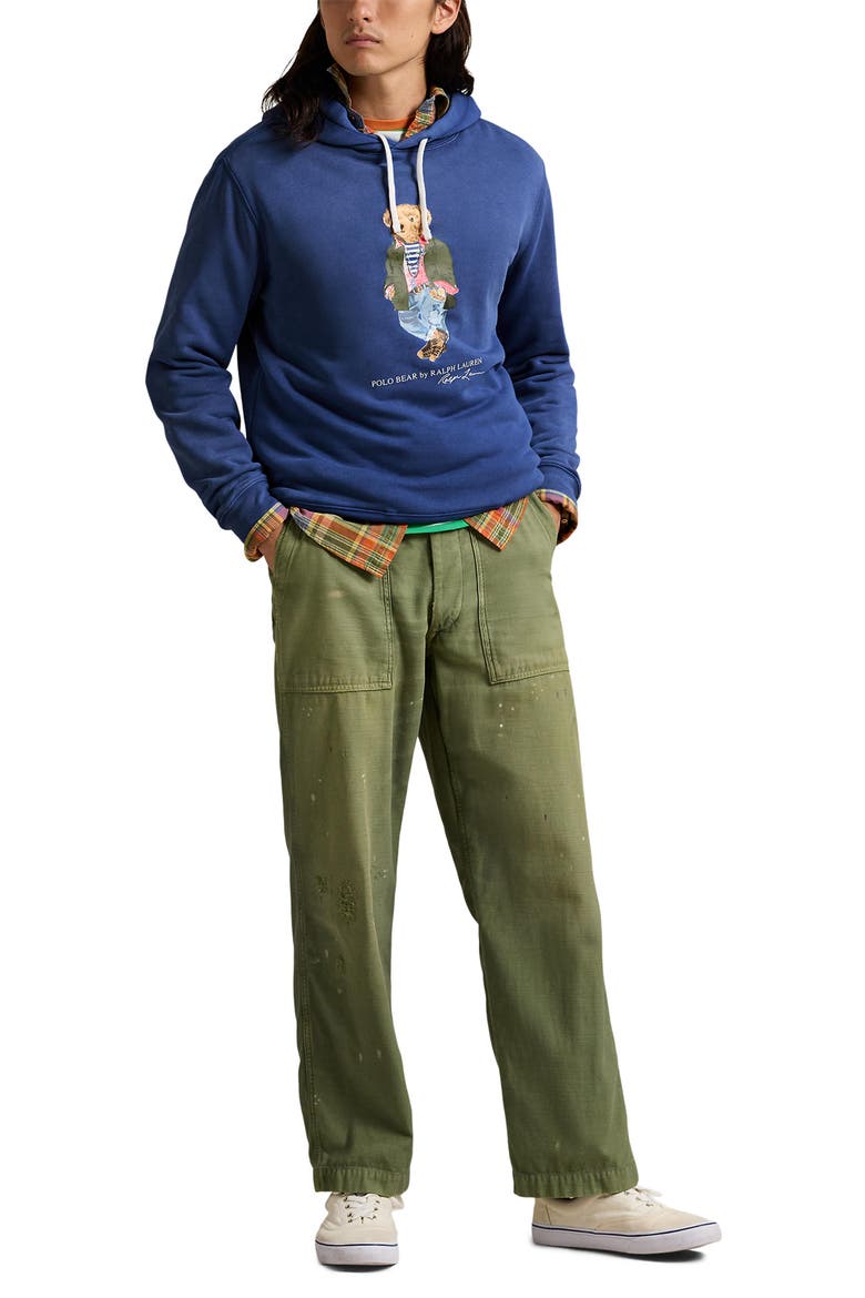 Polo Bear Fleece Graphic Hoodie, Alternate, color, CR24 NW IRIS BLU SW EXPLR BEAR