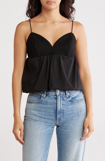 トップス Chenille yarn wholegarment camisole Knitted Silk Camisole — Gwenstella Made