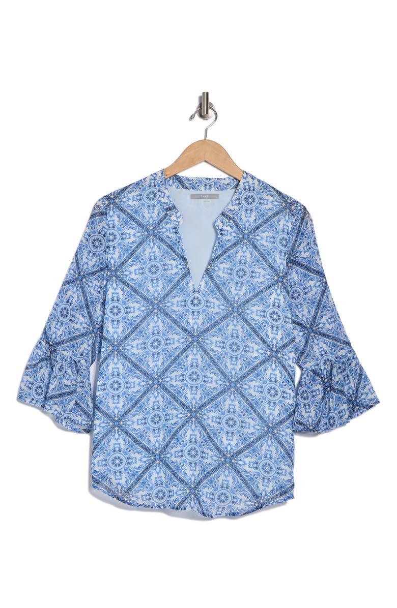 Tart Hadlie Split Neck Top, Alternate, color, Painted Tiles