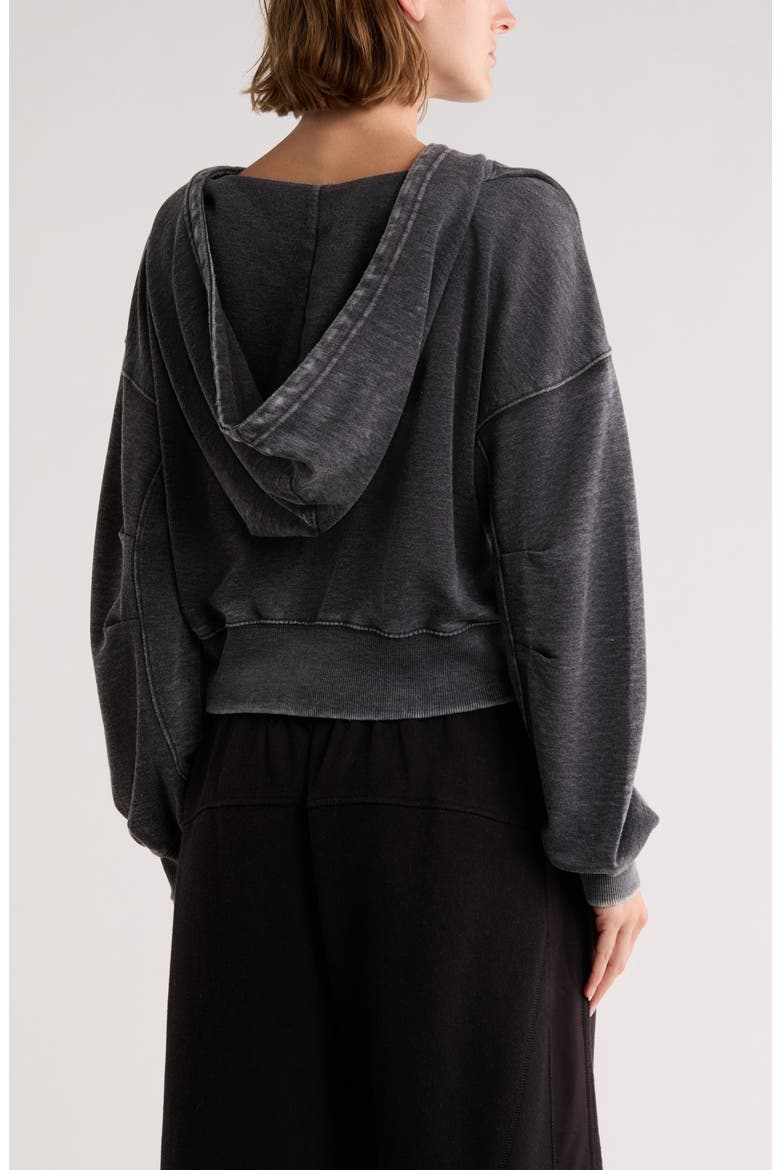 Playbook Crop Hoodie, Alternate, color, BLACK