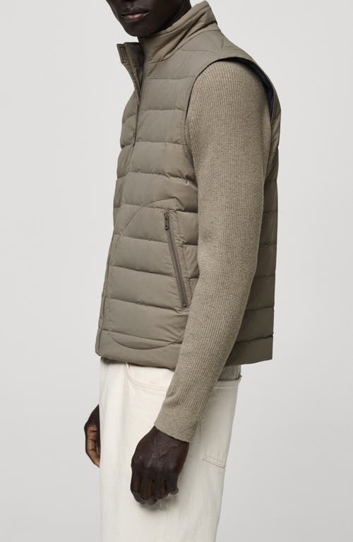 MANGO MANGO QUILTED DOWN VEST 
