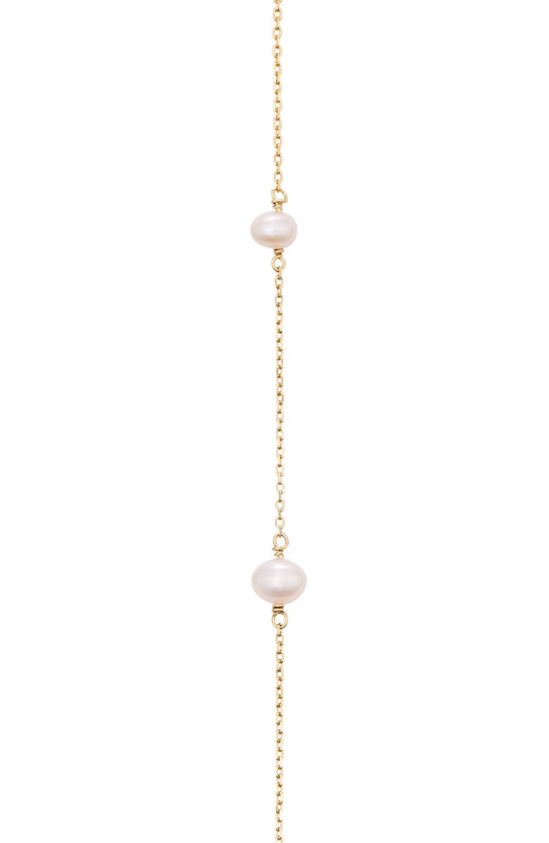 Tory Burch Kira Imitation Pearl Necklace, Alternate, color,