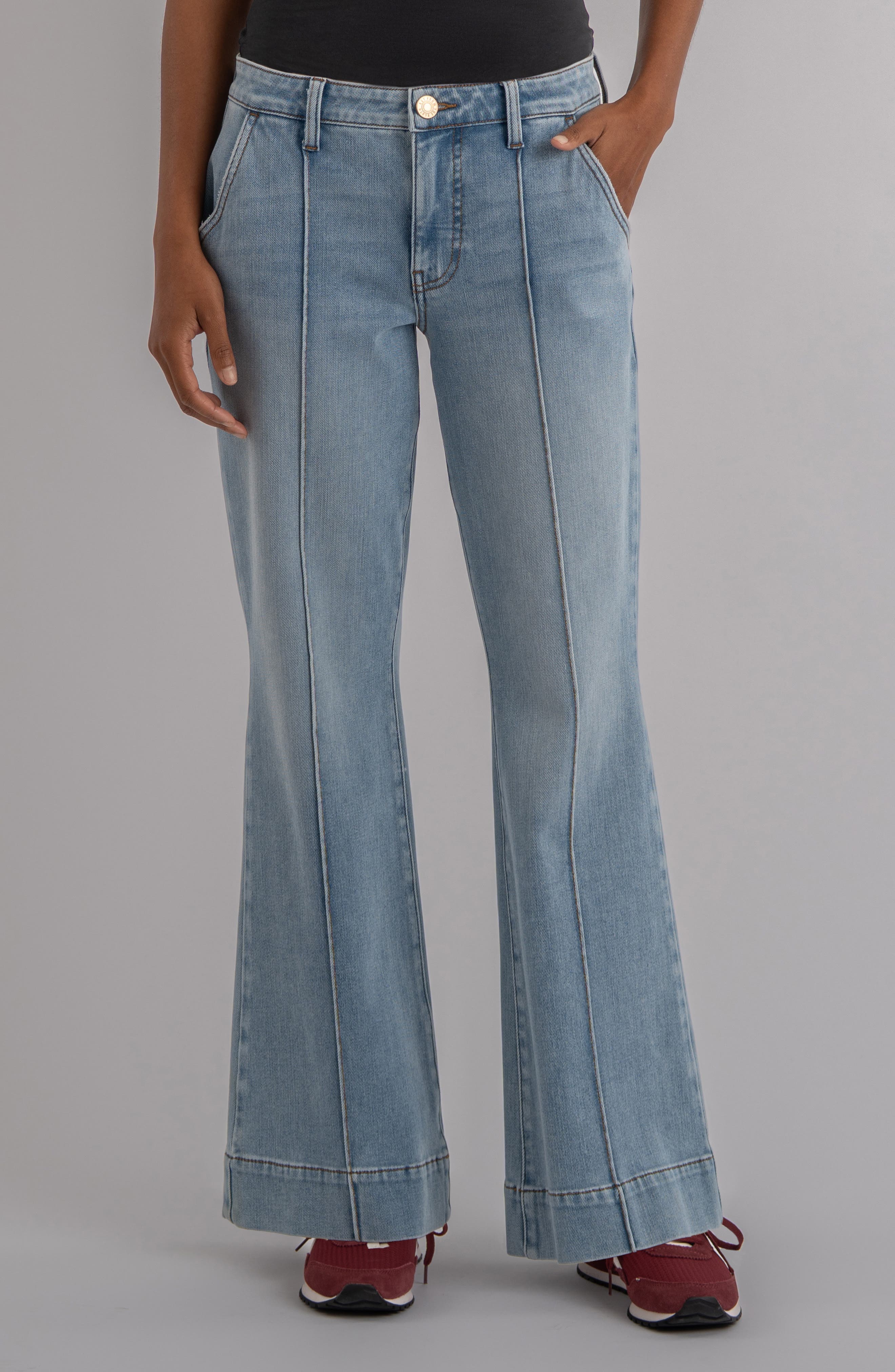 KUT from the Kloth Ana Seamed High Waist Flare Jeans