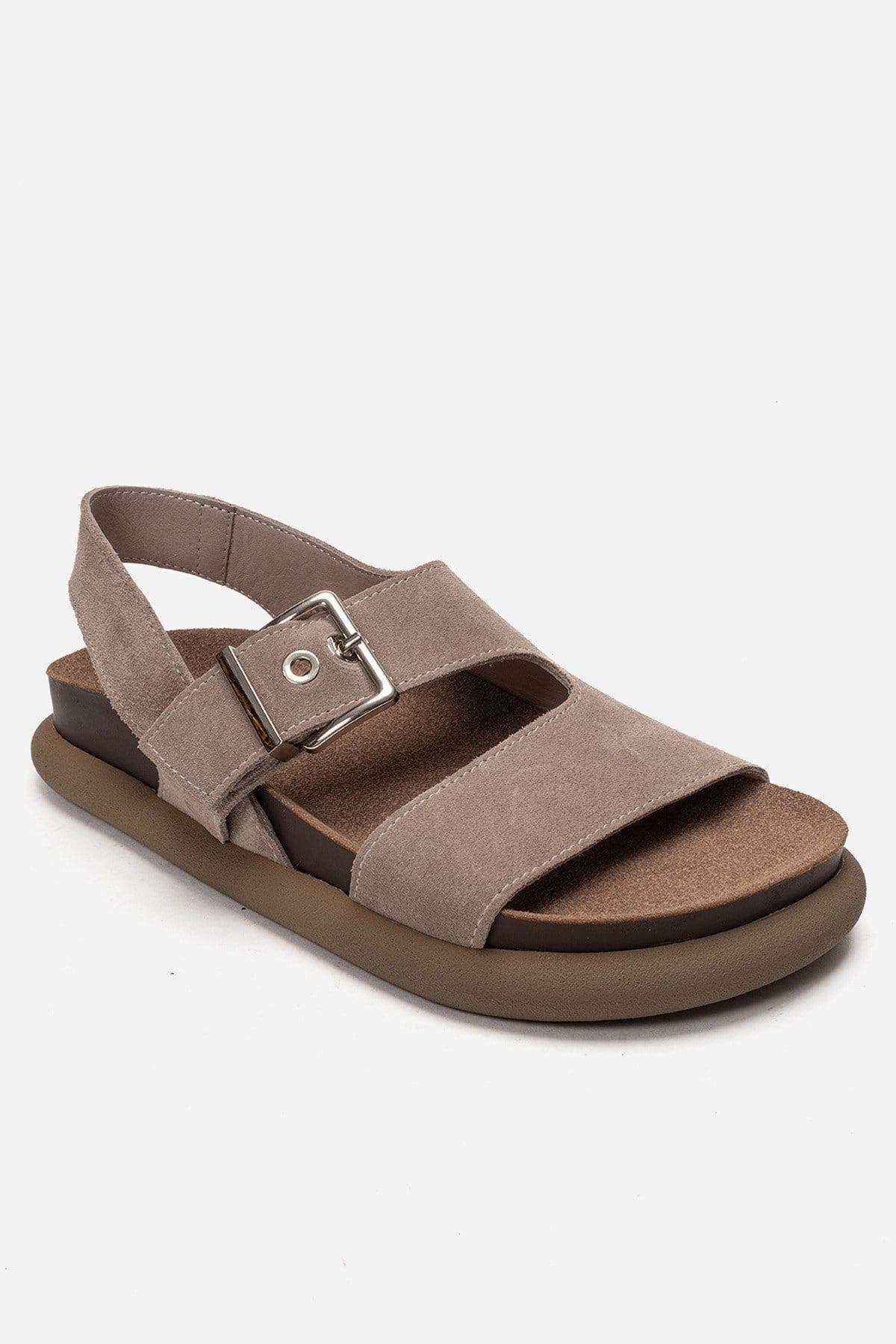 Jalven Leather Sandal, Alternate, color, Ivory Suede