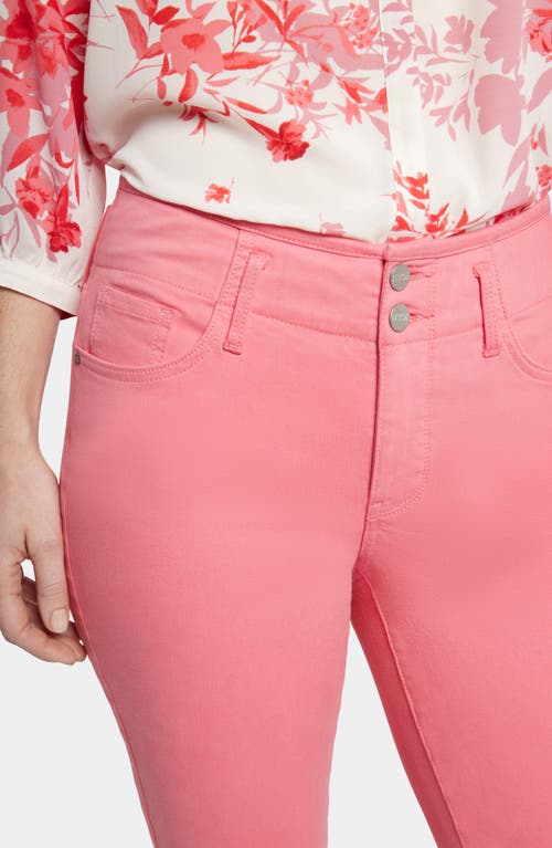 Nydj Chloe Hollywood Side Slit Capri Jeans In Pink