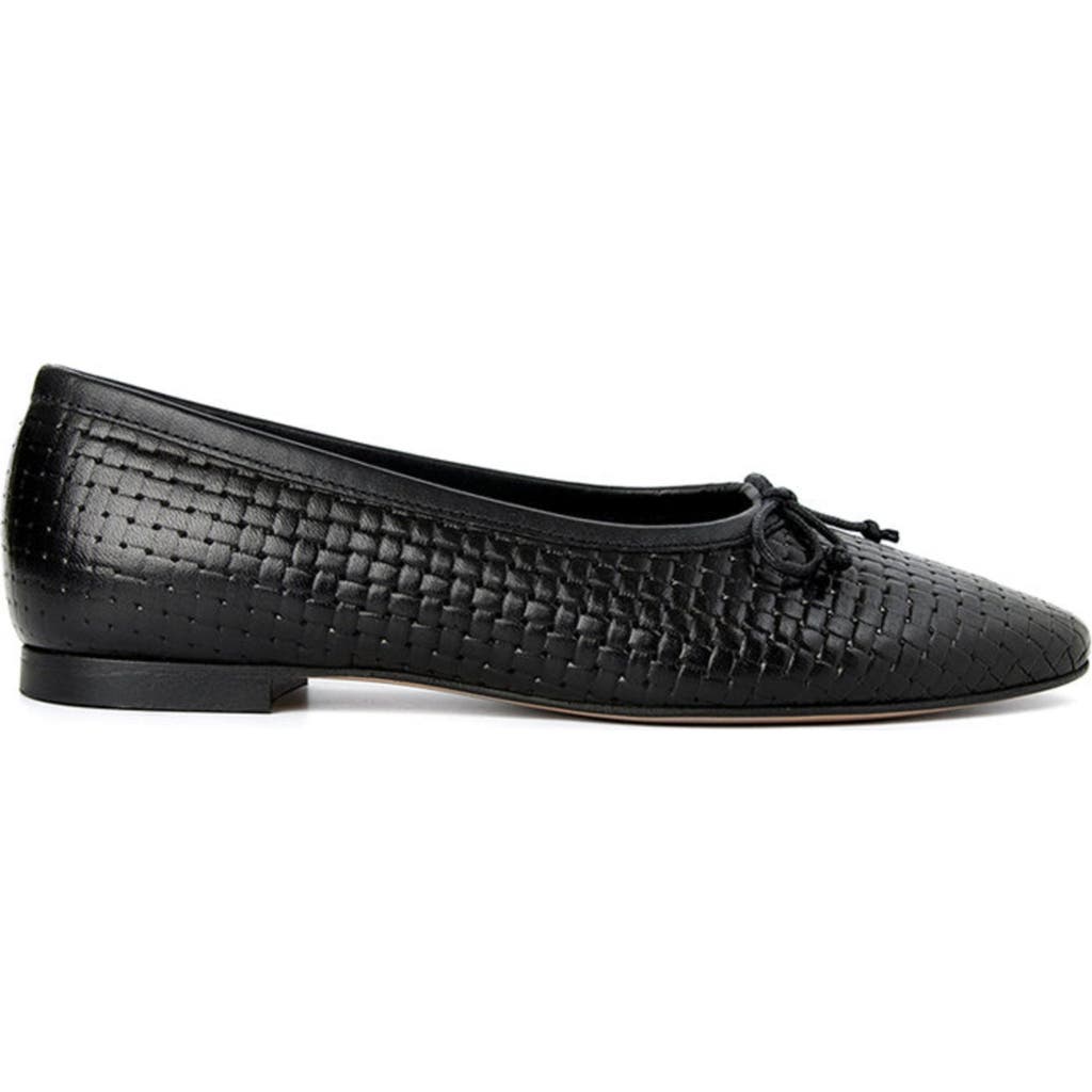 Menina Step Amelie Black Weave Ballet Flat