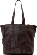 AllSaints Ares Grain Leather Open Tote Bag