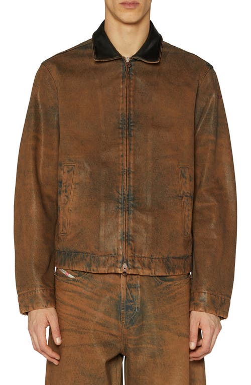 Diesel Brown D-rohe-s Denim Jacket In Brown