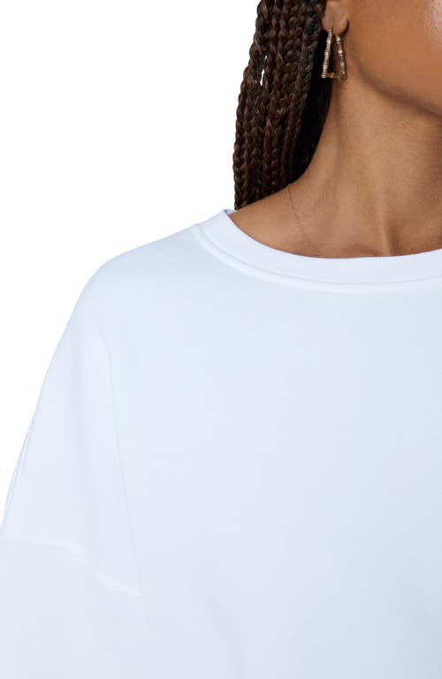 Florence By Mills Cozy Crush Oversize Sweatshirt In Bright White