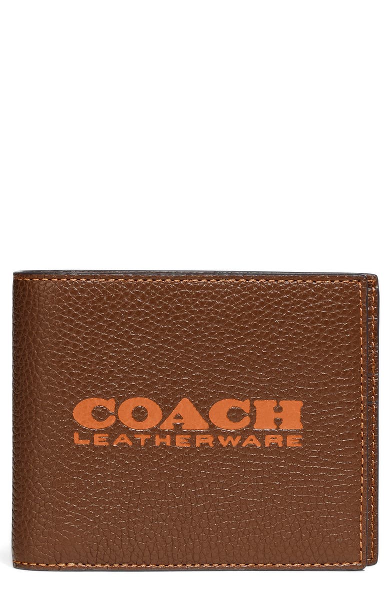 COACH 3-in-1 Pebbled Leather Wallet, Main, color, 