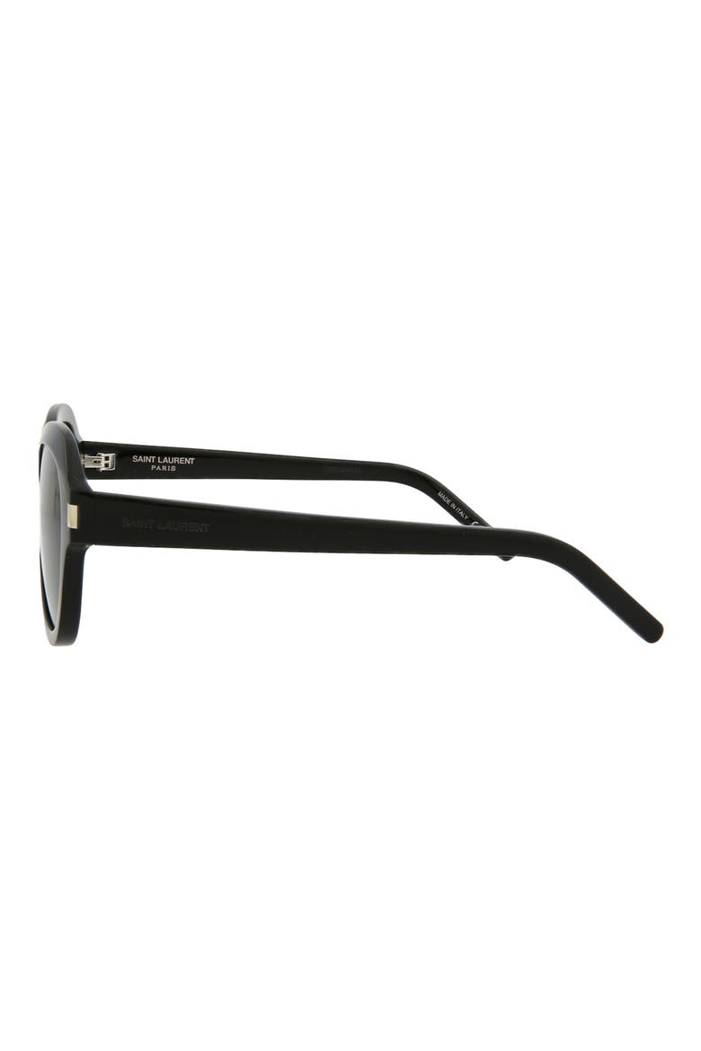 58mm Fashion Round Sunglasses, Alternate, color, BLACK