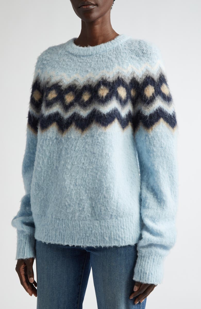 A.L.C. Ezra Fair Isle Alpaca & Merino Wool Blend Sweater, Alternate, color, 
