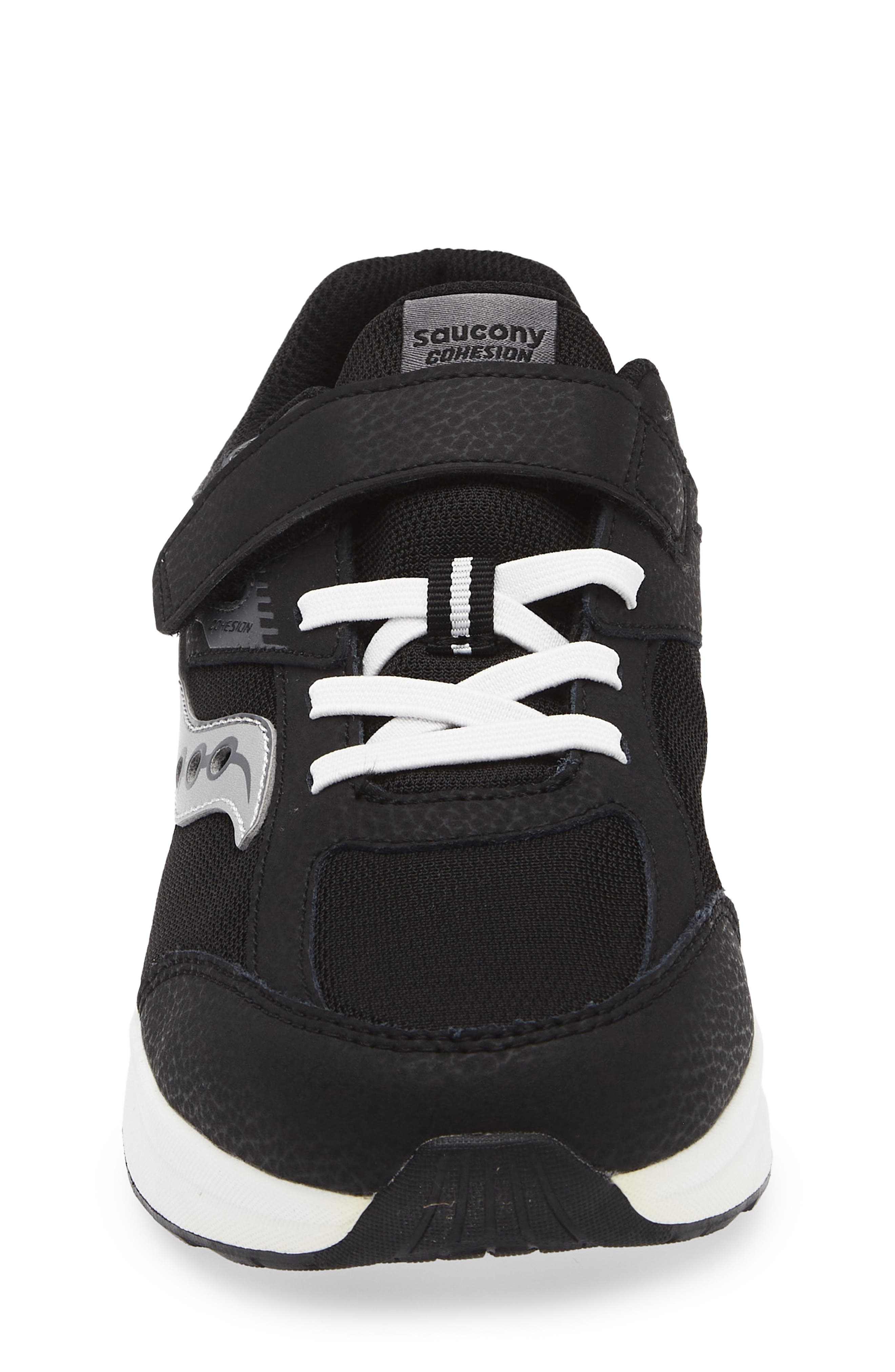 Saucony Kids' Cohesion Kidz A/C Sneaker, Alternate, color, Black/ White