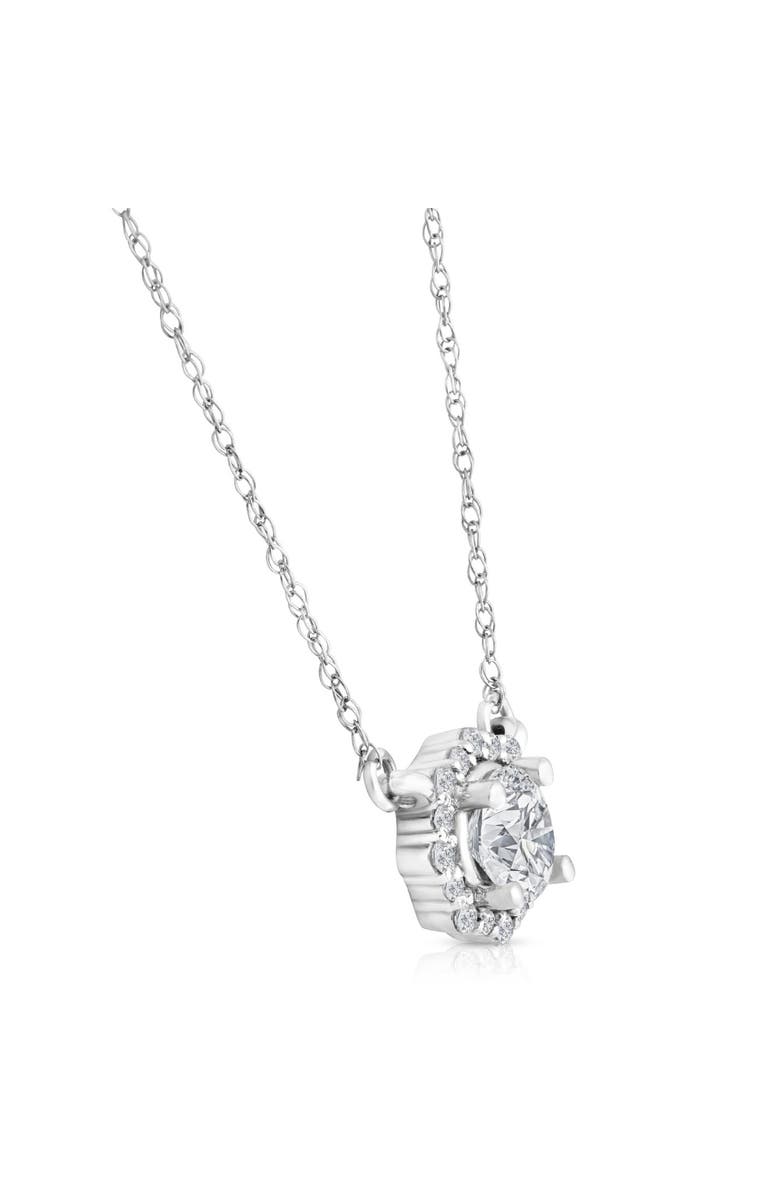 Bliss Diamond 5/8 Ct Halo Diamond Pendant 14k Gold Lab Grown Necklace 18", Alternate, color,