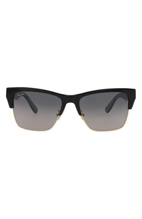 56mm Half Rim Sunglasses