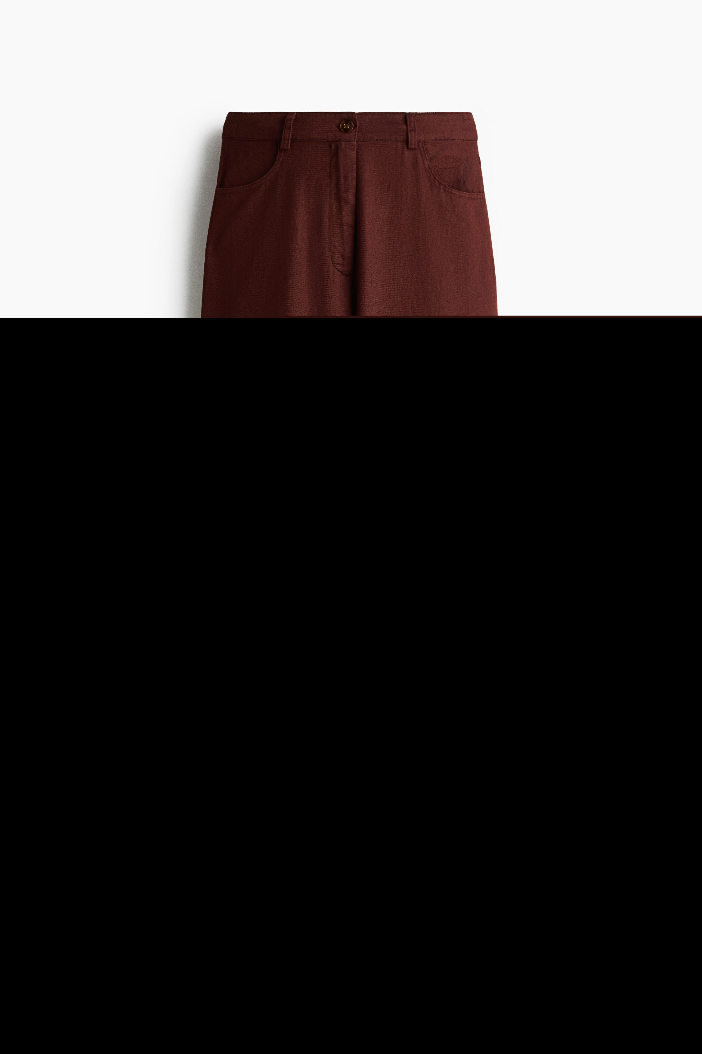 H&M Linen-blend Trousers, Alternate, color, Dark Brown