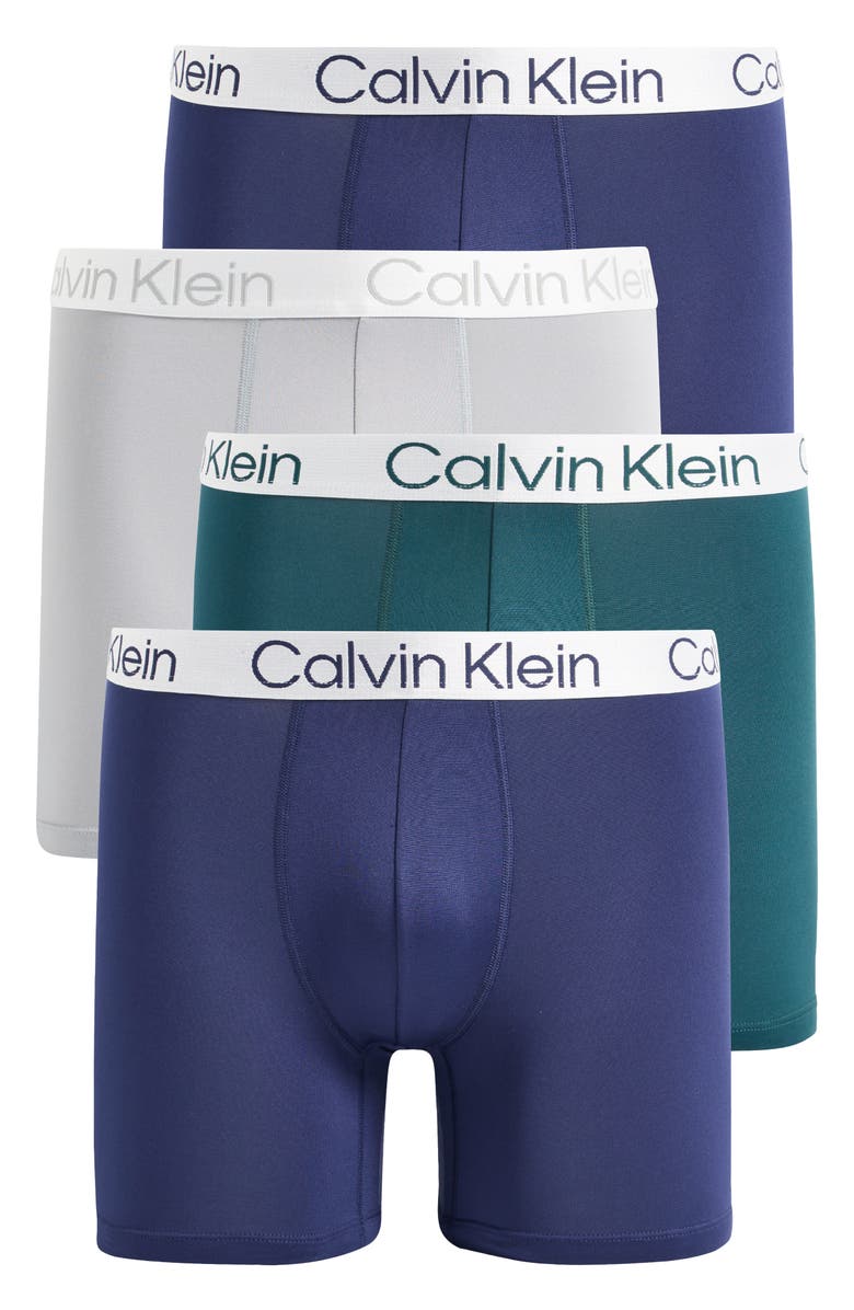 Calvin Klein Chromatic 4-Pack Boxer Briefs, Main, color, Grey Multi