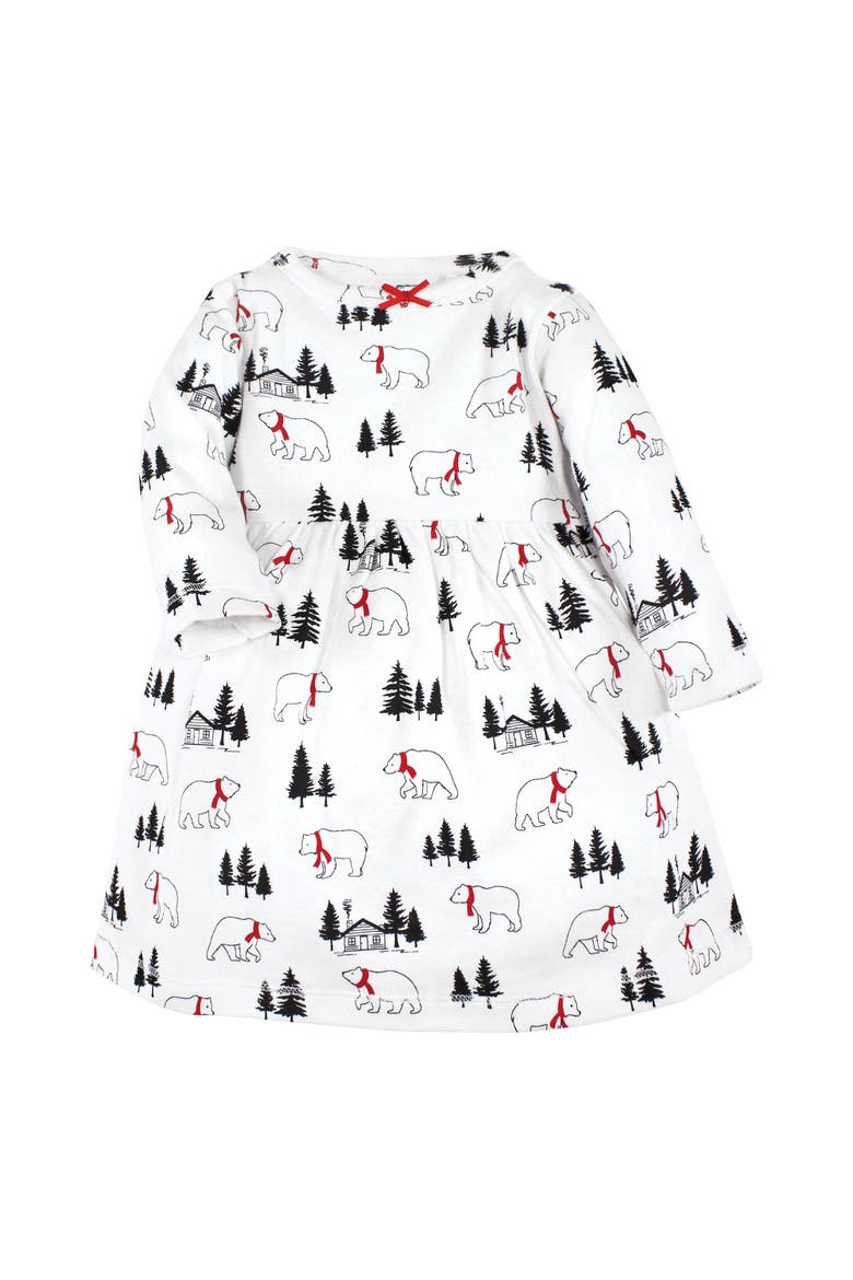 2Pk Long Sleeve Dress, Alternate, color, Winter Bear