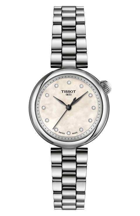 Desire Mother-of-Pearl & Diamond Bracelet Watch, 28mm