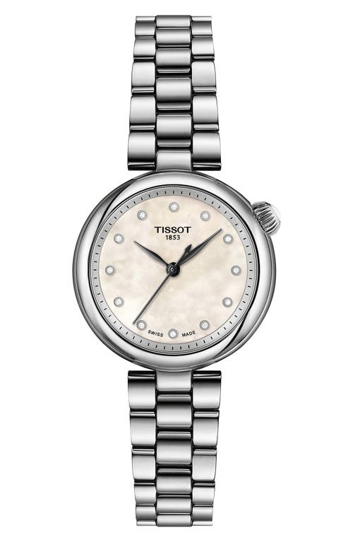 Tissot Desire Mother-of-pearl & Diamond Bracelet Watch, 28mm In White/silver