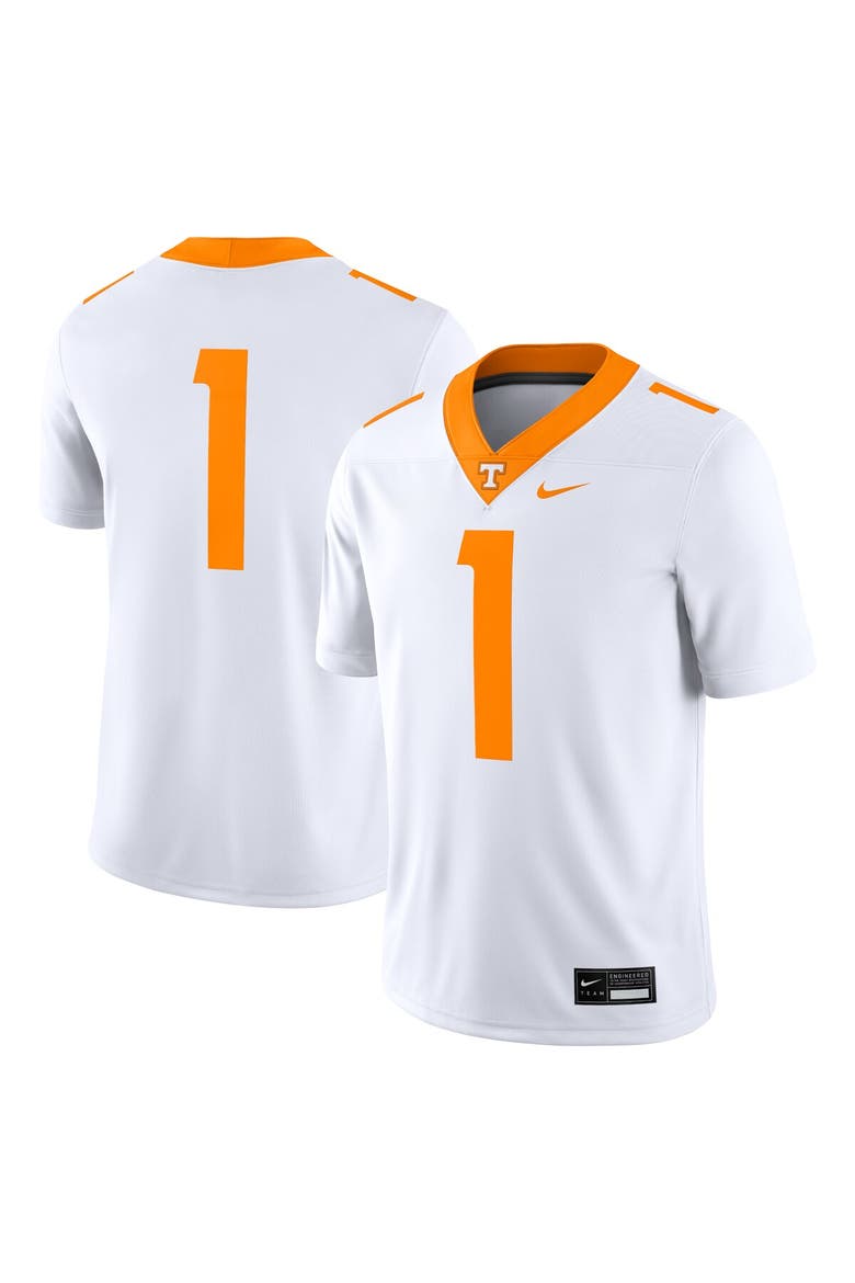 Men's Nike #1 White Tennessee Volunteers Game Jersey, Main, color, White