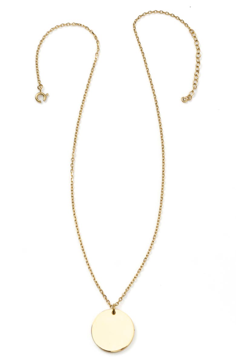 Cufflinks, Inc. Men's Engravable Goldtone Pendant Necklace, Main, color, Gold