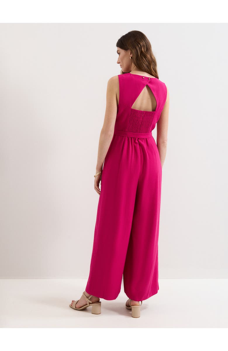 Phase Eight Marta Belted Jumpsuit, Alternate, color, Fuchsia