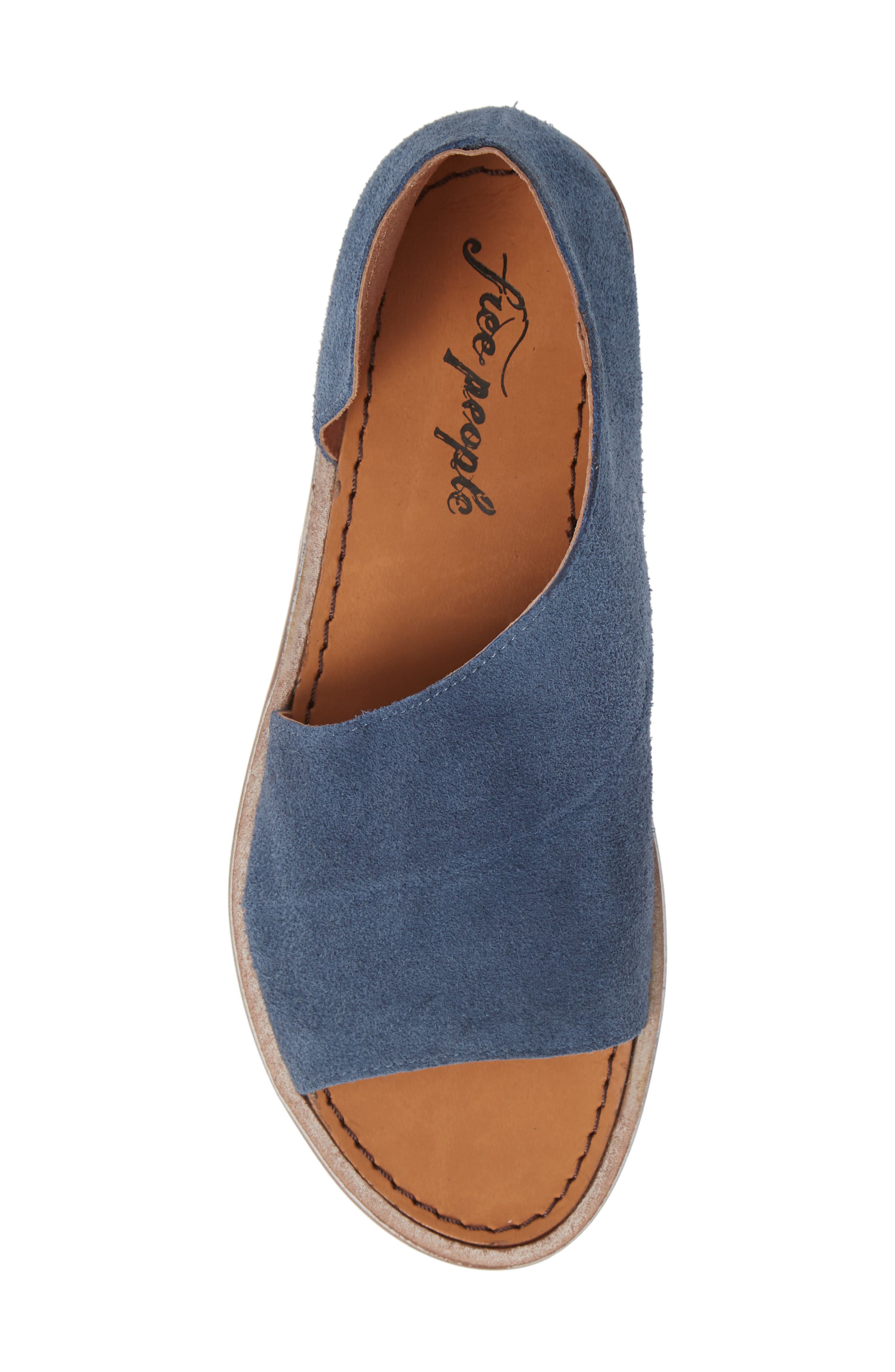 Mont Blanc Asymmetrical Sandal, Alternate, color, BLUE SUEDE