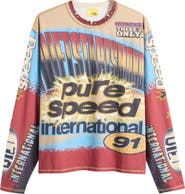 DIET STARTS MONDAY MX Racing Long Sleeve Cotton Graphic Print T-Shirt