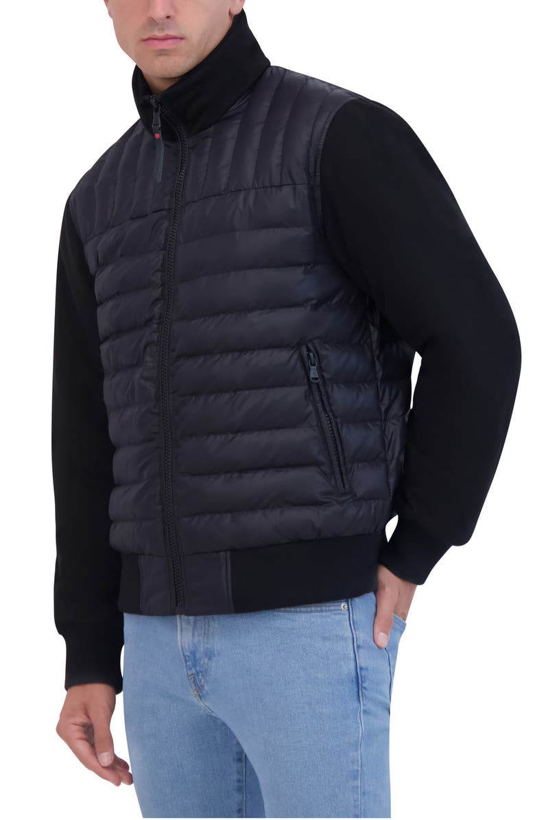 Robert Graham Water Repellent Quilted Bomber Jacket, Alternate, color, Black