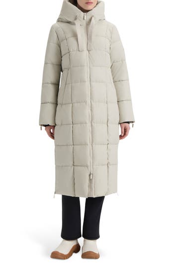 Hunter Ireland Water Repellent Faux Shearling Lined Puffer Jacket In White