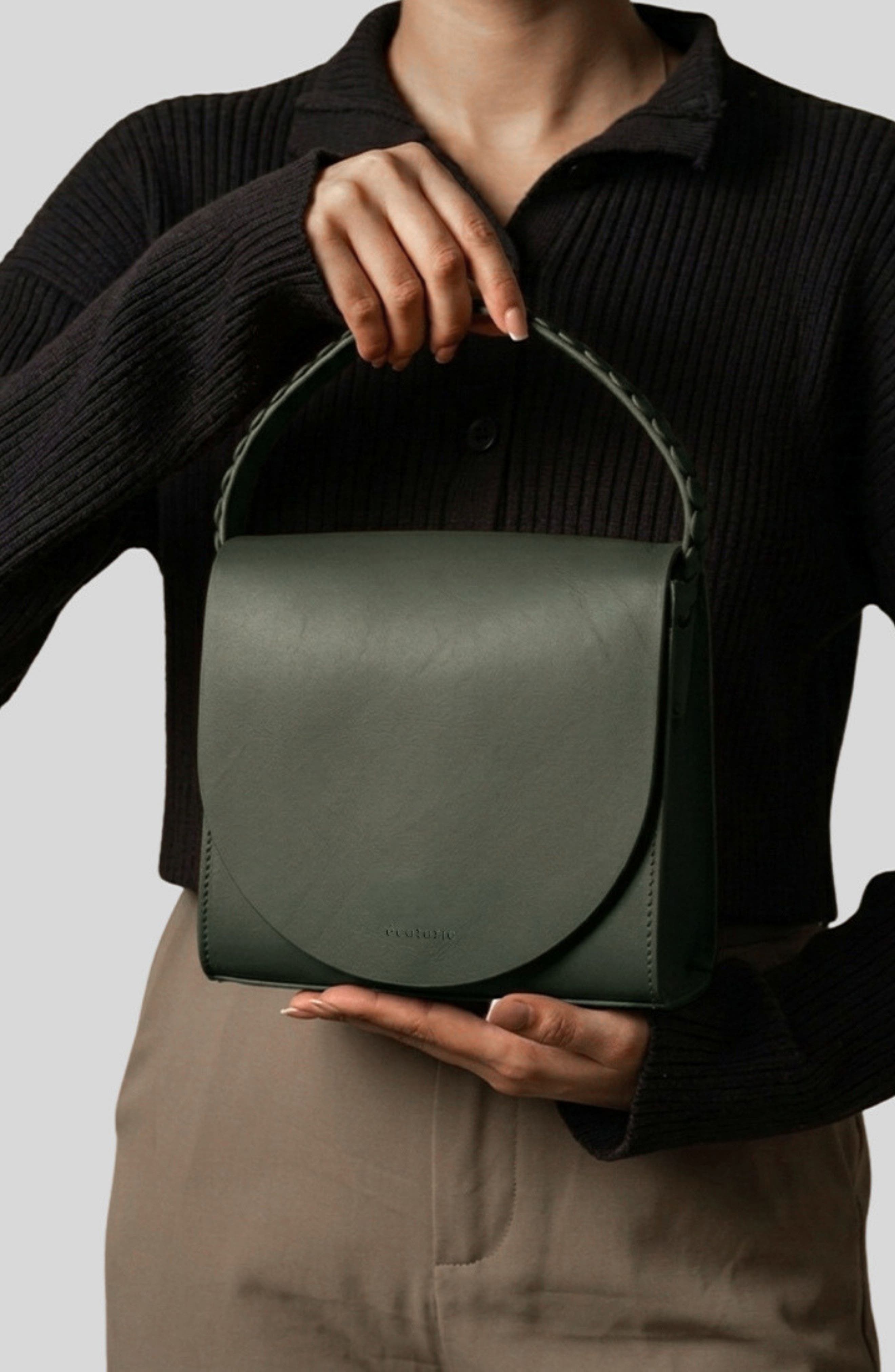 Margaux Leather Crossbody Bag, Alternate, color, DARK MOSS