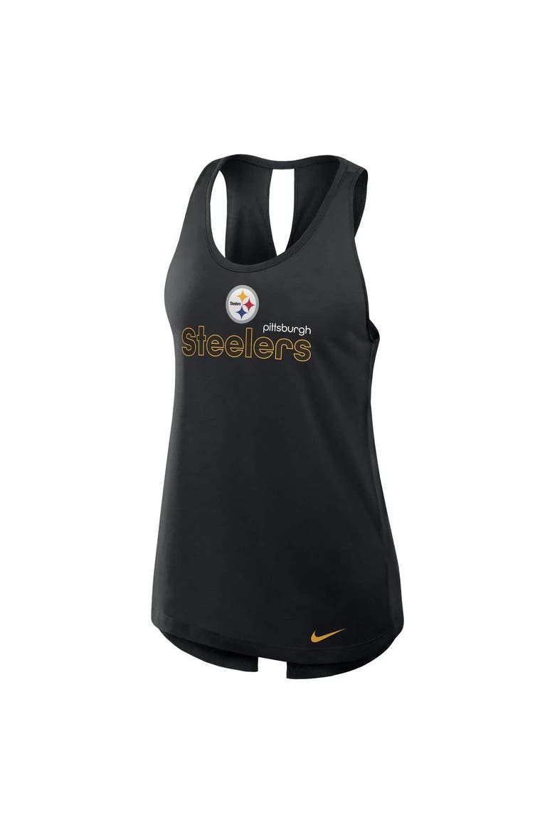 Women's Nike Black Pittsburgh Steelers Plus Size Performance Tank Top, Alternate, color, Black