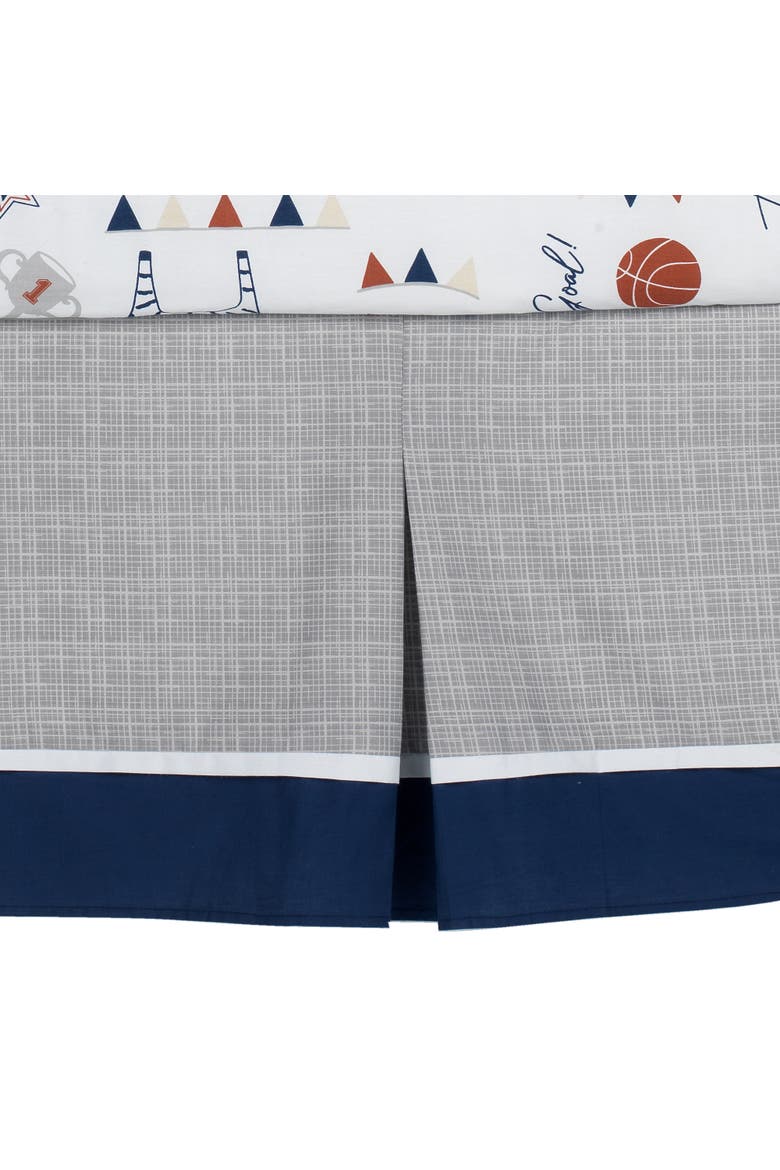 Hall of Fame Sports Animals 5-Piece Crib Bedding Set, Alternate, color, Gray