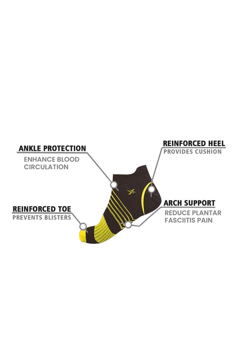 EXTREME FIT Ultra V Stripe Compression Ankle Socks, Alternate, color, Black Assorted
