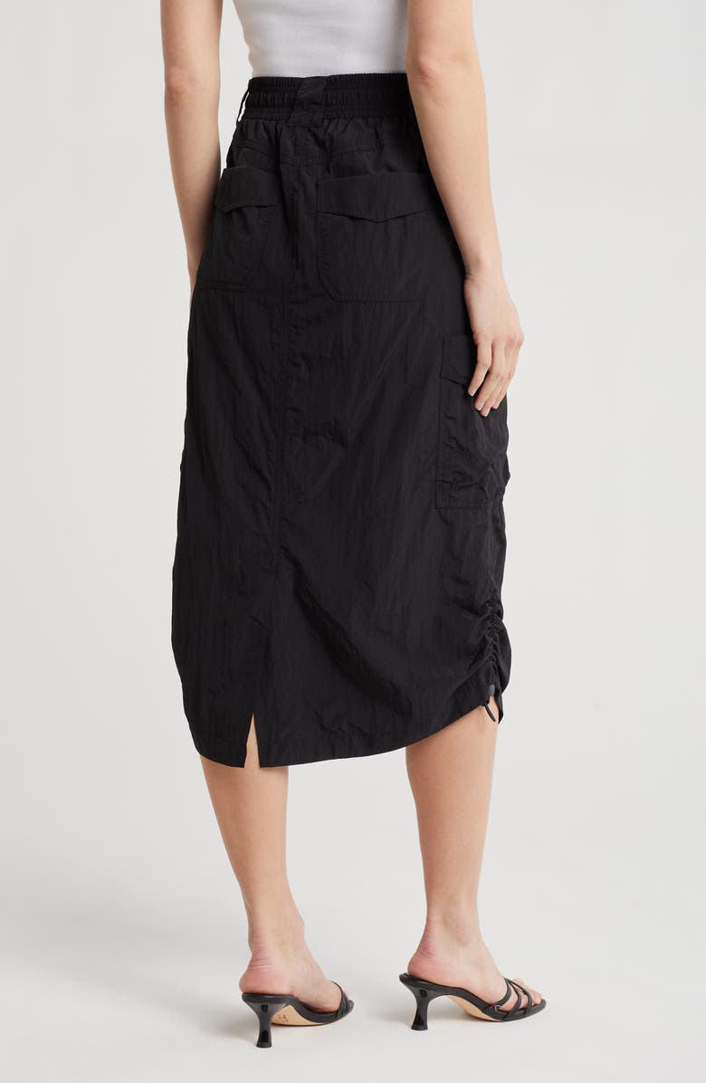 Democracy Tech Side Ruched Skirt, Alternate, color, Black