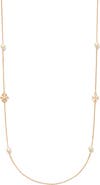 Tory Burch Kira Pearl Delicate Long Necklace