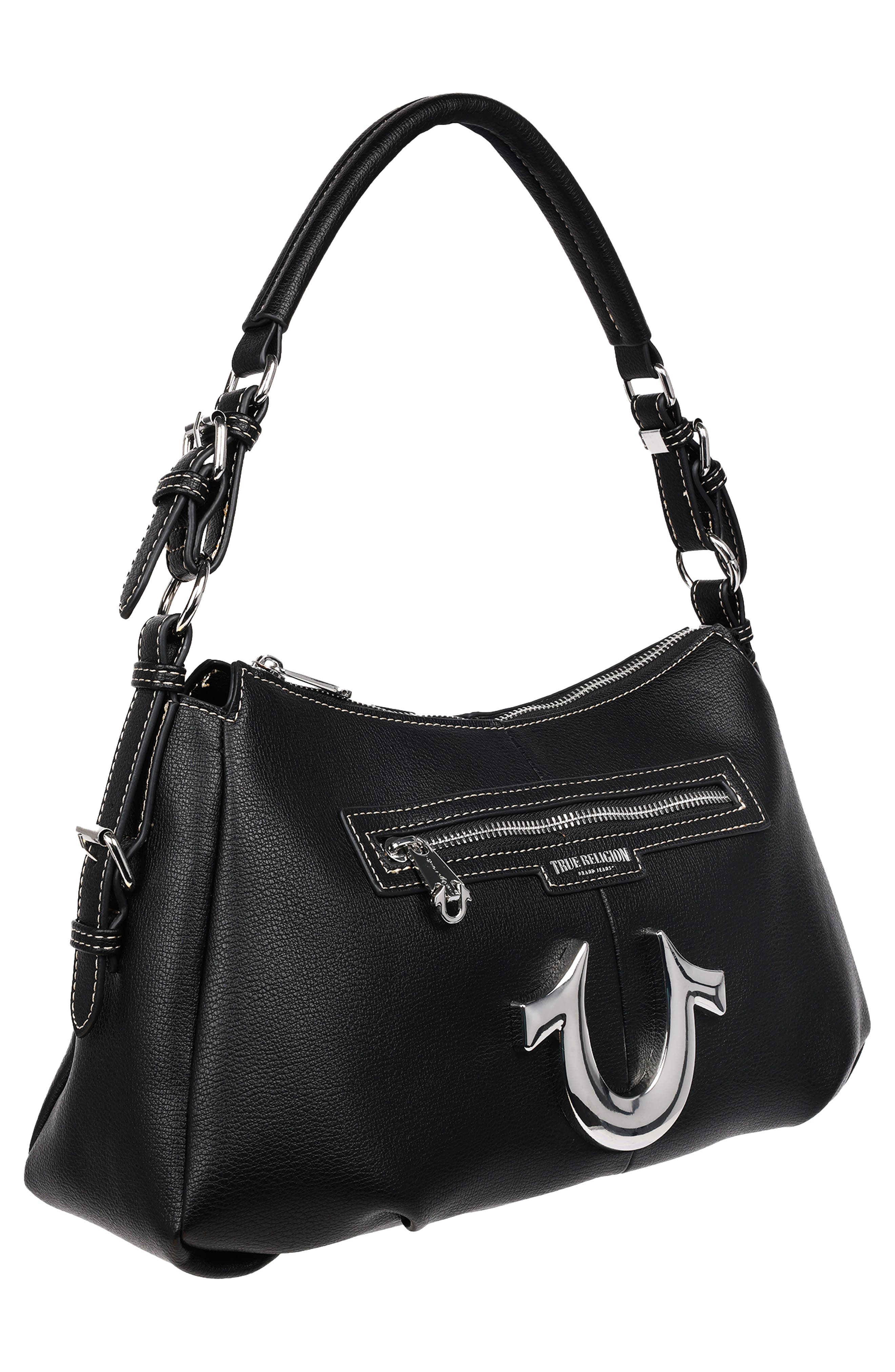 True Religion Horseshoe Shoulder Bag, Alternate, color, Black