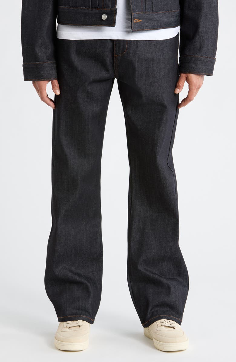 Nothing Grows Overnight Growth Ripped & Repaired Selvedge Jeans, Main, color, Raw Denim