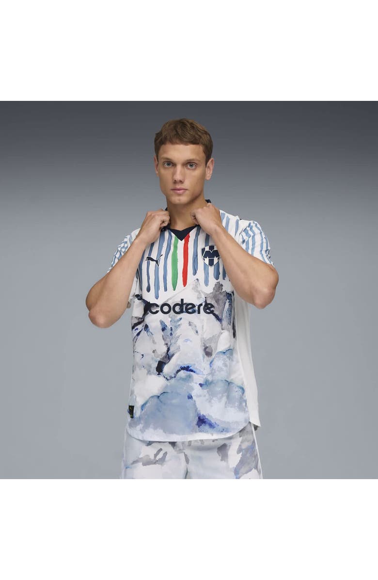 PUMA Men's Puma x KidSuper White CF Monterrey 2025 FIFA Club World Cup Authentic Jersey, Alternate, color, 