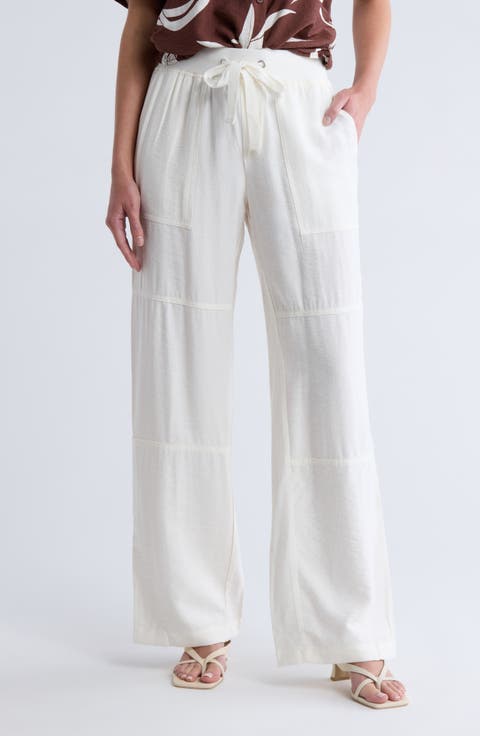 Twill Wide Leg Pants