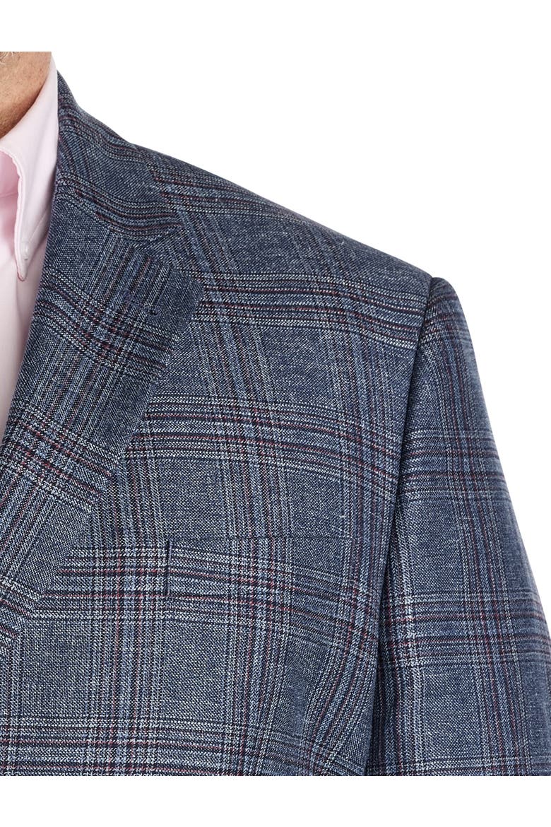 Big & Tall Glen Plaid Sport Coat, Alternate, color, BLUE