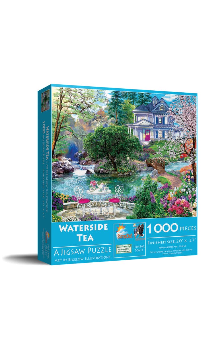 Sunsout Waterside Tea 1000 piece Jigsaw Puzzle for Adults, Main, color, Multicolor